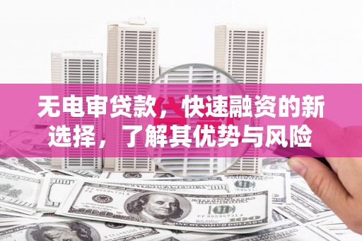 乐都无电审贷款，快速融资的新选择，了解其优势与风险