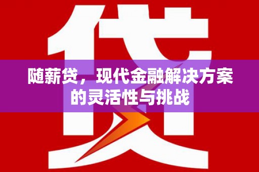 乐都随薪贷，现代金融解决方案的灵活性与挑战