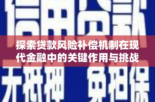 乐都探索贷款风险补偿机制在现代金融中的关键作用与挑战