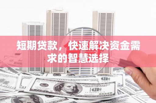 乐都短期贷款，快速解决资金需求的智慧选择