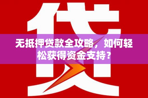 乐都无抵押贷款全攻略，如何轻松获得资金支持？