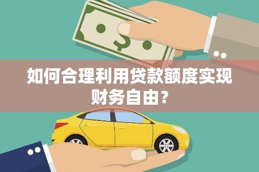 乐都如何合理利用贷款额度实现财务自由？