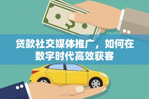 乐都贷款社交媒体推广，如何在数字时代高效获客