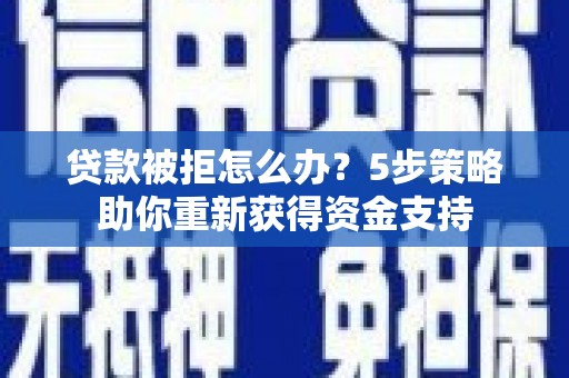 乐都贷款被拒怎么办？5步策略助你重新获得资金支持