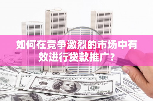 乐都如何在竞争激烈的市场中有效进行贷款推广？