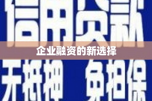 乐都企业融资的新选择
