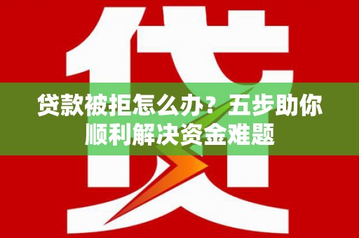 乐都贷款被拒怎么办？五步助你顺利解决资金难题