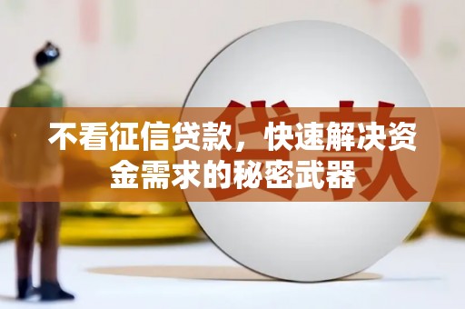 乐都不看征信贷款，快速解决资金需求的秘密武器