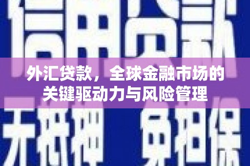 乐都外汇贷款，全球金融市场的关键驱动力与风险管理
