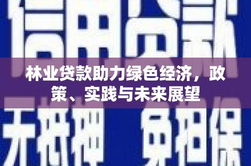 乐都林业贷款助力绿色经济，政策、实践与未来展望