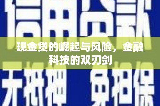 乐都现金贷的崛起与风险，金融科技的双刃剑
