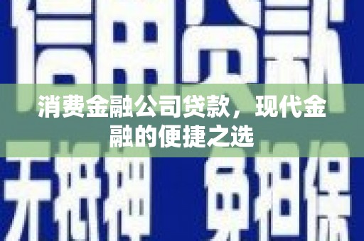 乐都消费金融公司贷款，现代金融的便捷之选