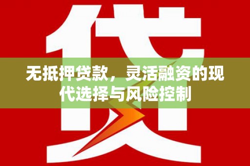 乐都无抵押贷款，灵活融资的现代选择与风险控制