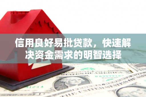 乐都信用良好易批贷款，快速解决资金需求的明智选择