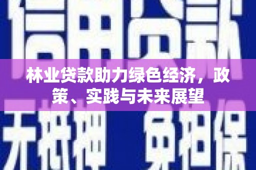乐都林业贷款助力绿色经济，政策、实践与未来展望