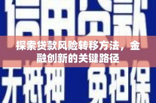 乐都探索贷款风险转移方法，金融创新的关键路径
