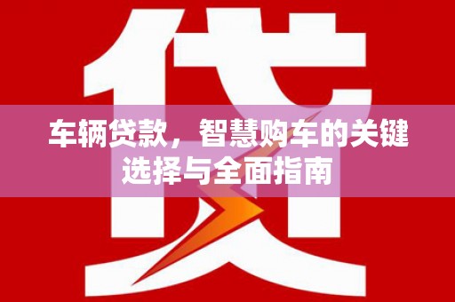乐都车辆贷款，智慧购车的关键选择与全面指南