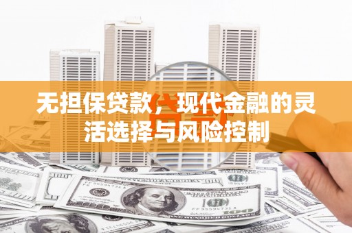 乐都无担保贷款，现代金融的灵活选择与风险控制