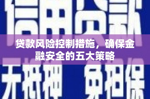 乐都贷款风险控制措施，确保金融安全的五大策略