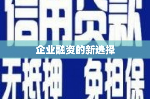 乐都企业融资的新选择