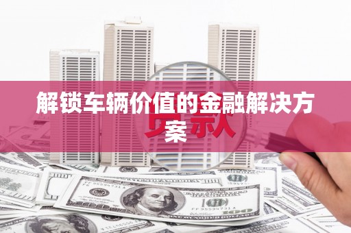 乐都解锁车辆价值的金融解决方案