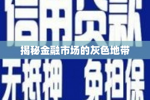 乐都揭秘金融市场的灰色地带