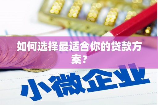 乐都如何选择最适合你的贷款方案？