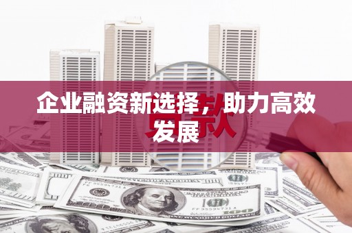 乐都企业融资新选择，助力高效发展