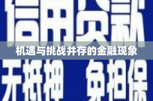 乐都机遇与挑战并存的金融现象